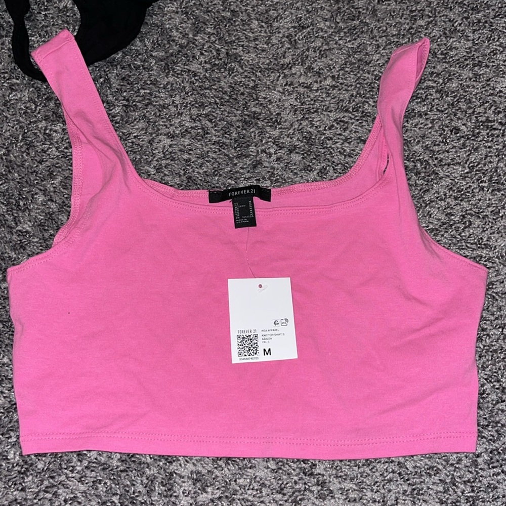 Forever 21 light pink cropped tank top